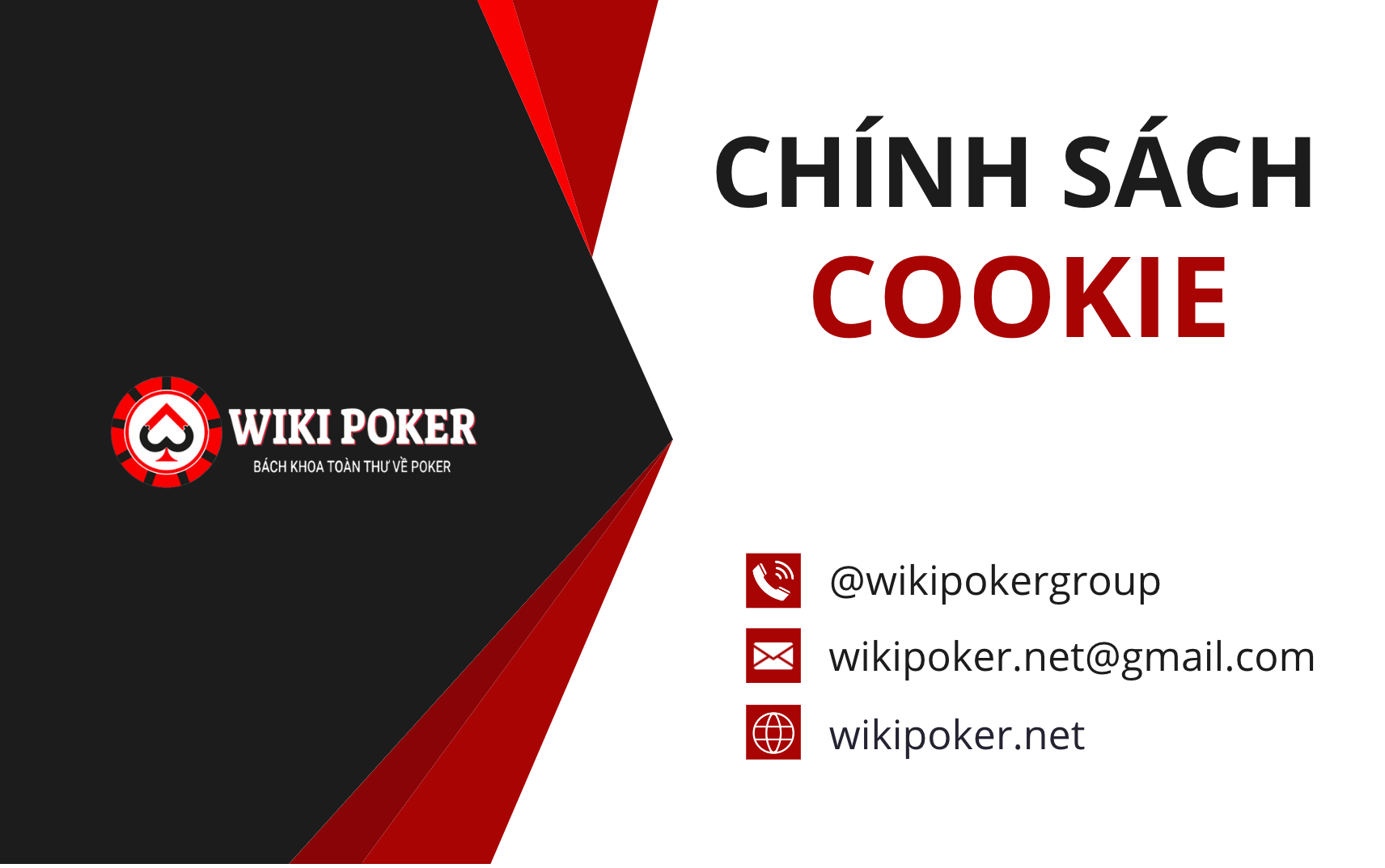 Chính sách cookie của Wikipoker