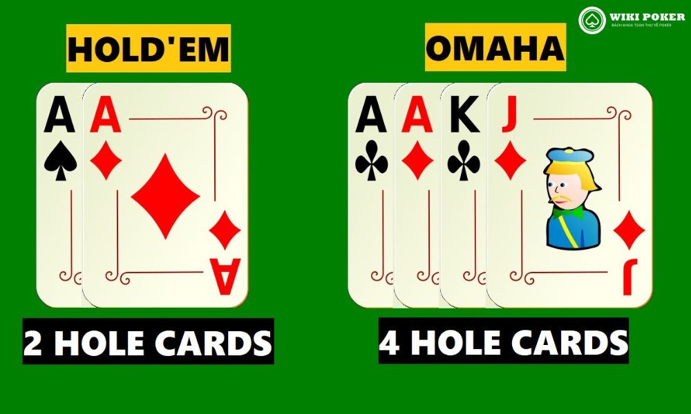 Sự khác biệt giữa Omaha Poker và Texas Holdem
