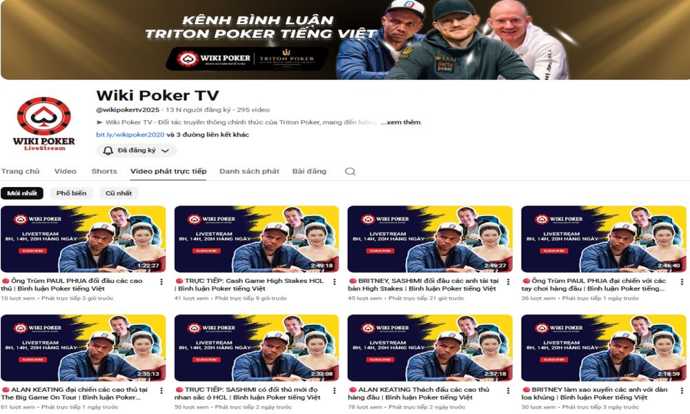 Wiki Poker TV – Kênh bình luận Poker tiếng Việt hay nhất